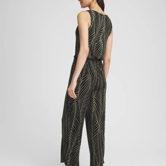 Chico's Olive & Black Sleeveless Jumpsuit Medium 1 NWT - Picture 2 of 10